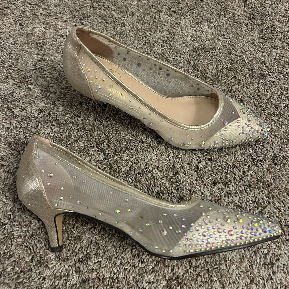 Juicy Couture Elegant Gold Women's Heels Size 6.5 or 37